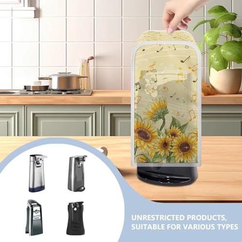 TODIYADDU Music Notes Sunflowers Electric Can Opener Cover
