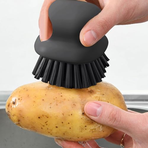 MUUBOOX 2Pack Dish Scrub Brush Black