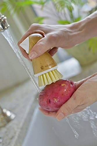 Full Circle Tater Mate Bamboo Potato Brush with Eye Remover 1