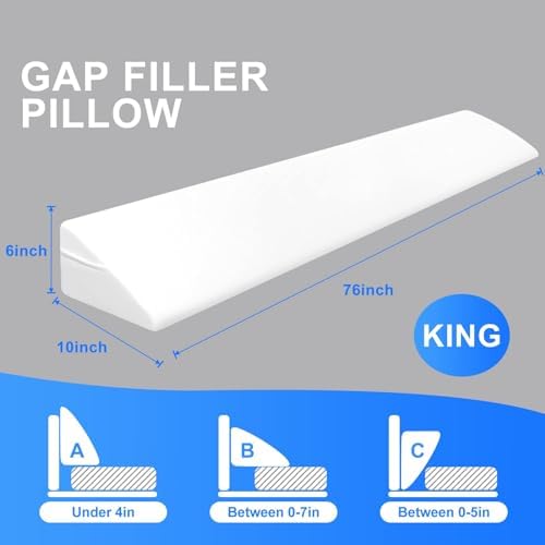Talcusble King Size Bed Wedge Pillow White