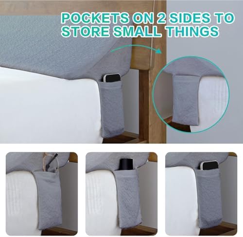 SLIGUY Queen Bed Gap Filler Pillow - 60x10x6 Grey
