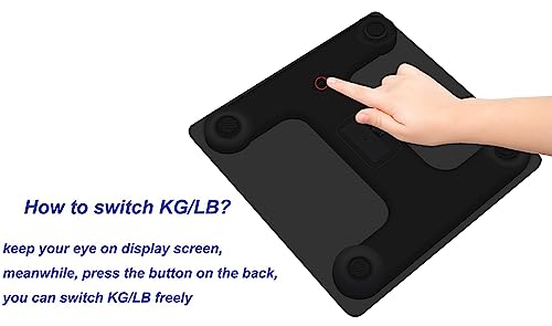 Realremhai Digital Body Weight Scale - Accurate Sleek Black Durable