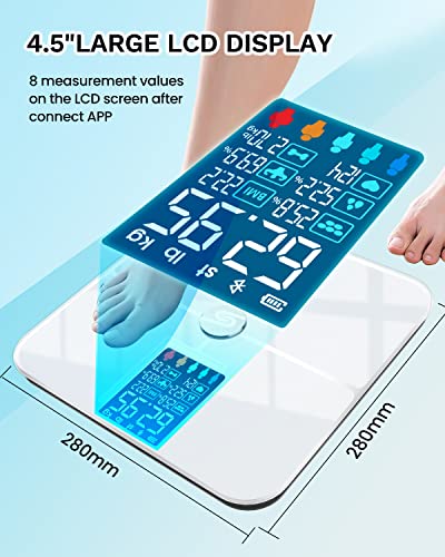 HEYAXA Smart Scale with 17 Body Composition Metrics and APPSync