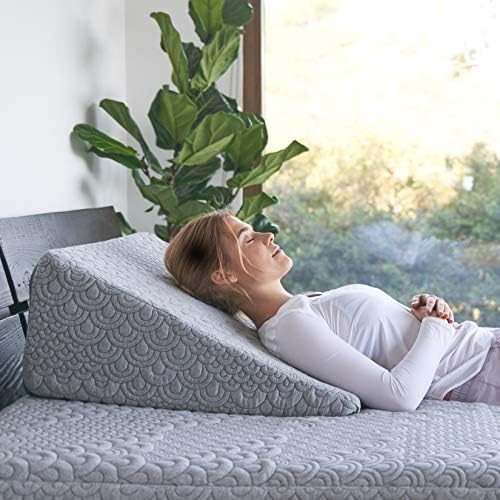 Brentwood Home Crystal Cove Wedge Pillow - Cooling Activated Charcoal Memory Foam