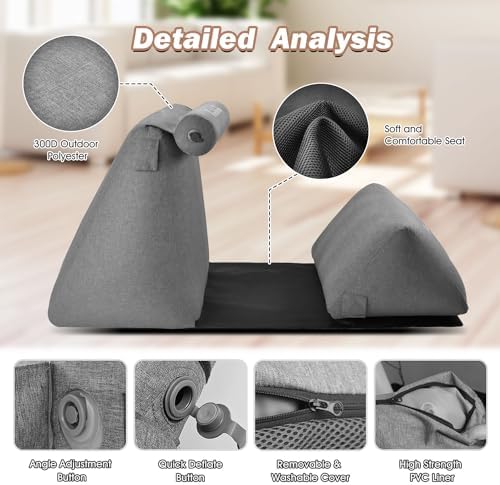 Portabuddy Inflatable Wedge Pillow - 0-90 Adjustable
