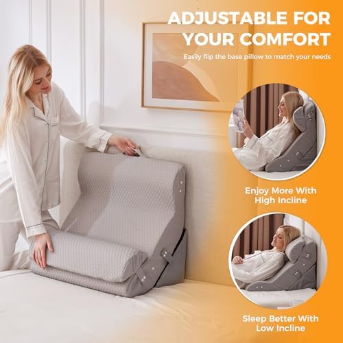 3PCS Adjustable Wedge Pillow Set for Post Surgery Relief