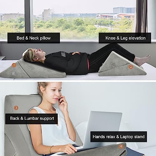 GORELAX Bed Wedge Pillow 7 in 1 Multifunctional Incline Cushion
