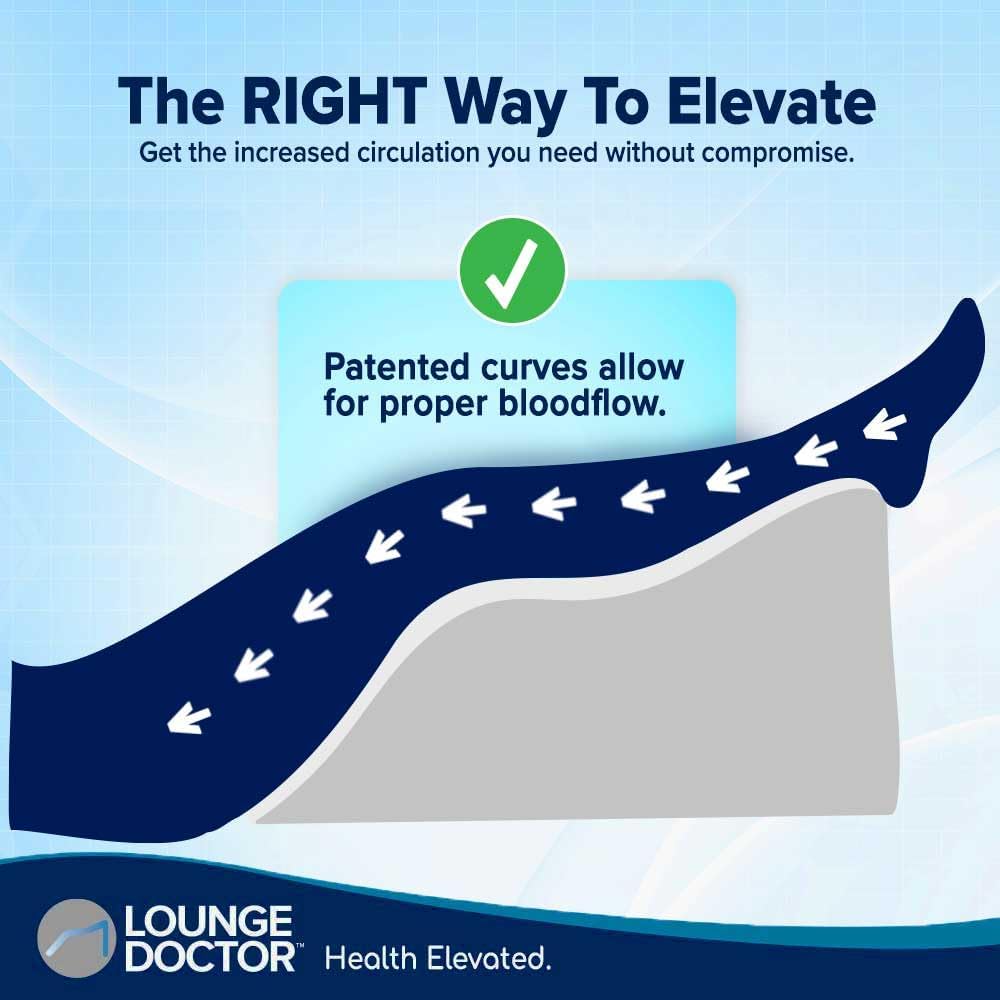 Lounge Doctor Elevating Leg Wedge Pillow - Heather Grey