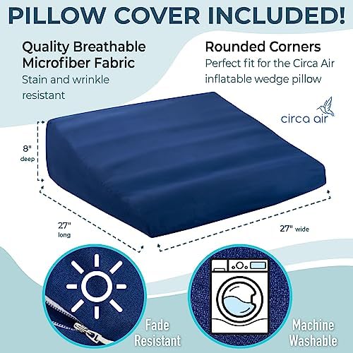 Circa Air Inflatable Triangle Pillow - 27 Extra Wide Travel Wedge