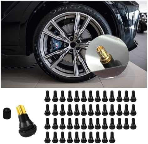 Ziciner 50PCS TR412 Tubeless Valve Stem Covers - Snap-in Waterproof Universal Fit