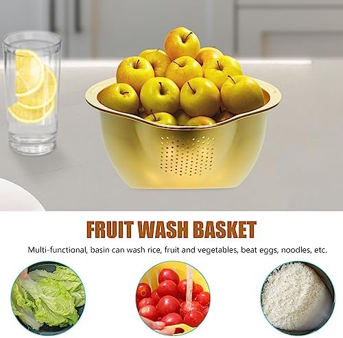 Kichvoe Multifunctional Stainless Steel Colander Bowl