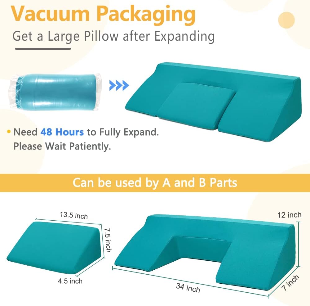 NEAUDE Bed Sore Prevention Wedge Pillow with Detachable Design