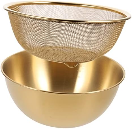 Hoement 1 Set Stainless Steel Drain Basket Colander