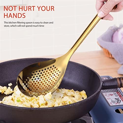 Hemoton Stainless Steel Colander Spoon with Skimmer