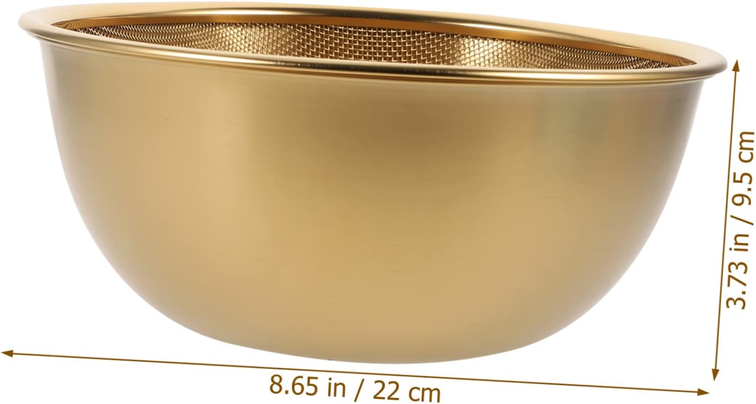 Hoement 1 Set Stainless Steel Drain Basket Colander