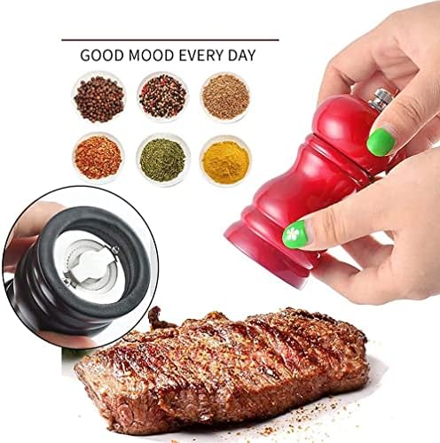 ZXBAODAN Wood Pepper and Salt Mill Set of 2 - Adjustable Coarseness