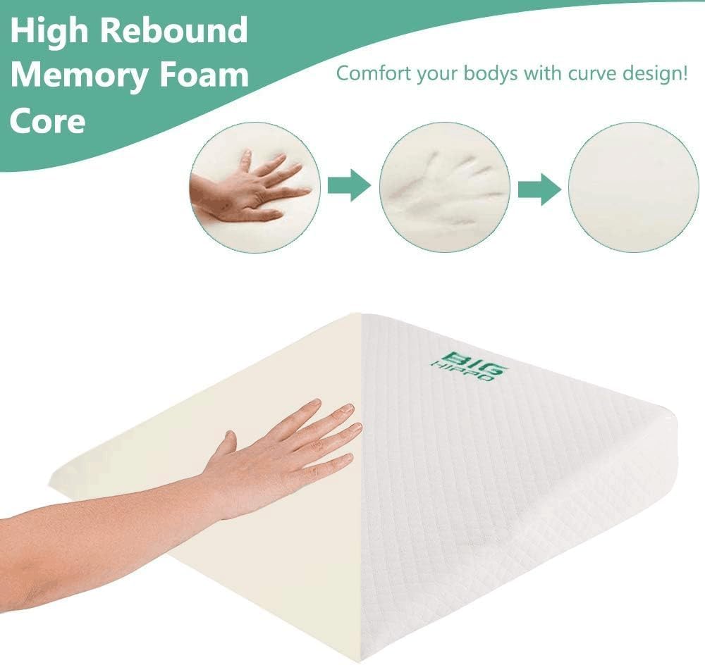 Big Hippo 75 Wedge Pillow for Sleep and Acid Reflux