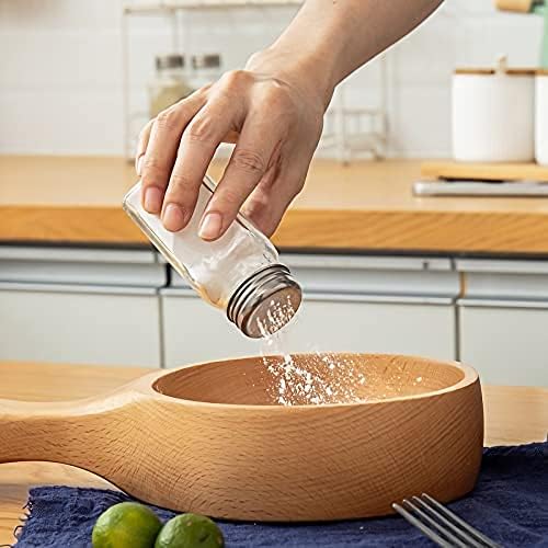 Tebery 16 Pack Salt Pepper Shakers Glass Set with Stainless Tops
