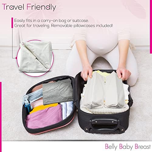 Belly Baby Breast Pillow Set of 2 for Pregnancy and Side Sleep