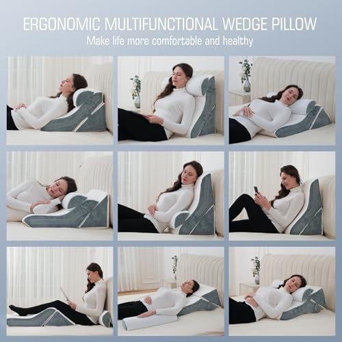 Flyxunfri 3PCS Adjustable Wedge Pillow Set