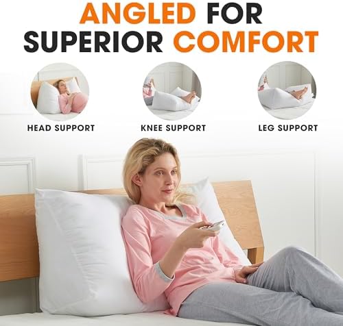 Cheer Collection Wedge Pillow for Reading and Sleep 1