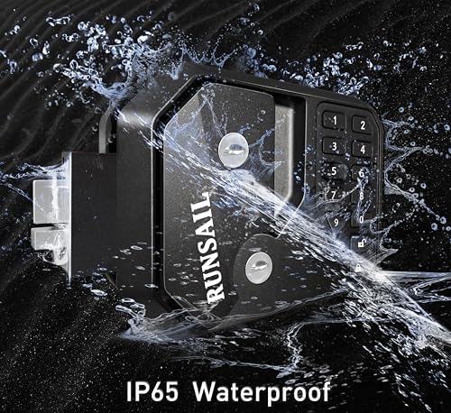 RUNSAIL RV Door Lock with 12-Digit Keypad Remote and Backup Key