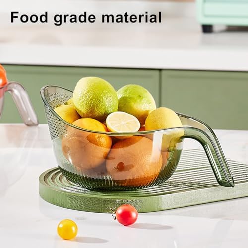 2 PCS Drain Basket with Handle for Kitchen Washing