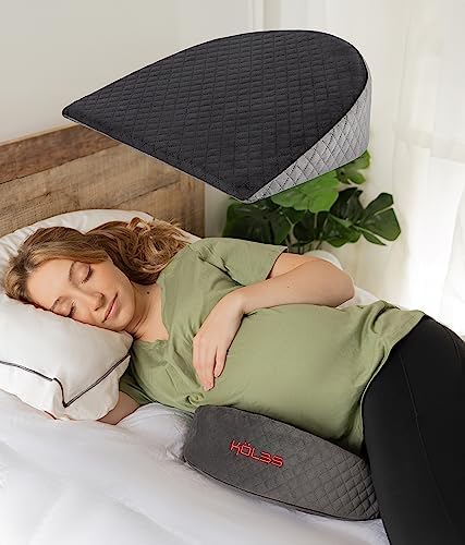 Klbs Wedge Pregnancy Pillow Memory Foam for Belly Leg Support