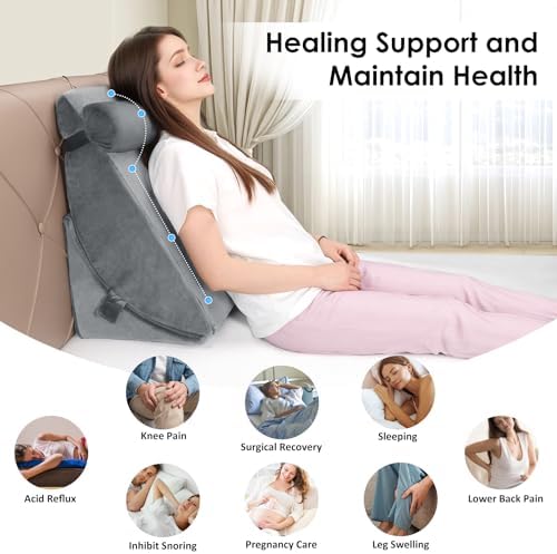 WENRENER 3pcs Adjustable Bed Wedge Pillow Set