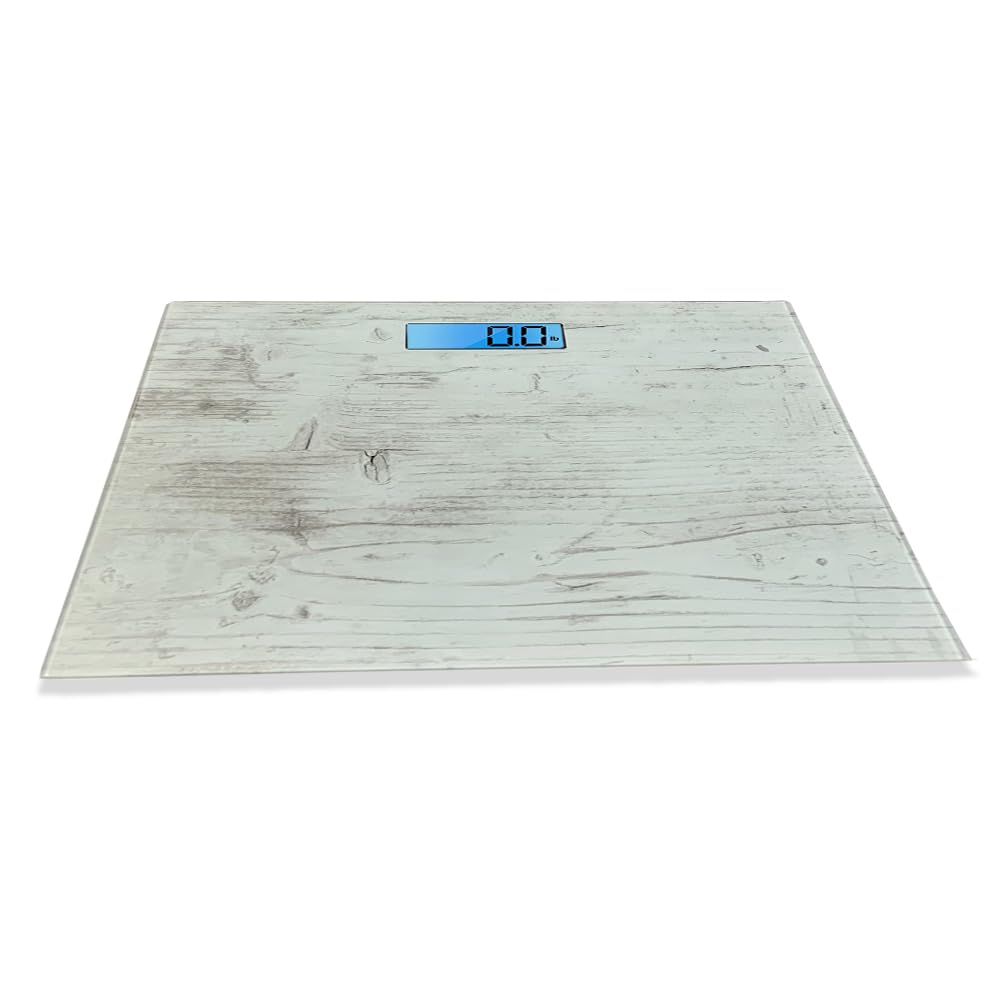 yaco CAMEO Digital Bathroom Scale with LCD and Tempered Glass