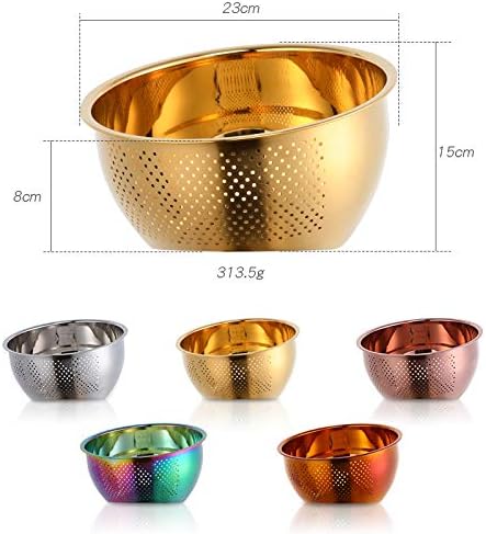 Meisha 3-In-1 Rice Washing Bowl with Side Drainers - Gold