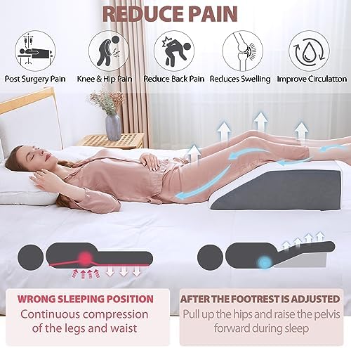 Touchutopia Leg Elevated Pillow for Pain Relief and Recovery 1