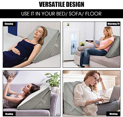 Giantex Bed Wedge Pillow 9 12 Adjustable Folding Support Pillow