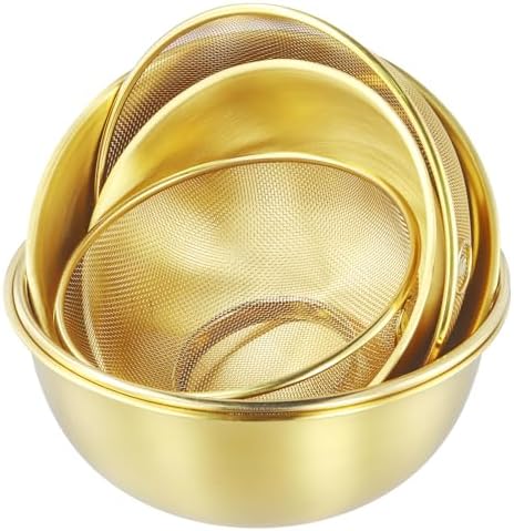 MAHIONG 6PCS Stainless Steel Colander Set with Mixing Bowls