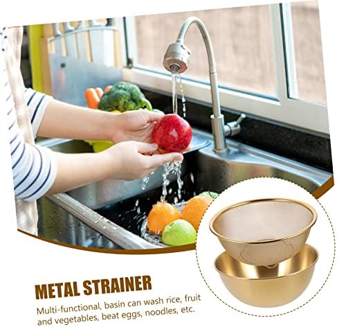 Hoement 1 Set Stainless Steel Drain Basket Colander