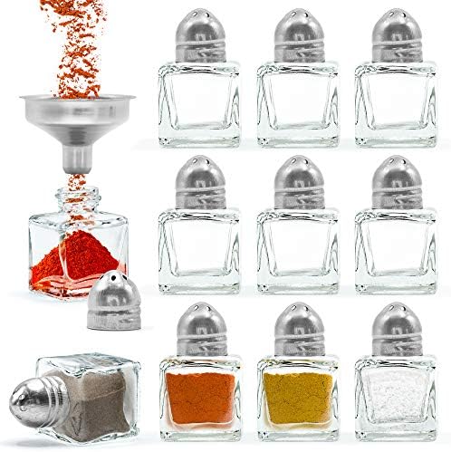 Srenta 24-Pack Clear Glass Salt Pepper Shakers