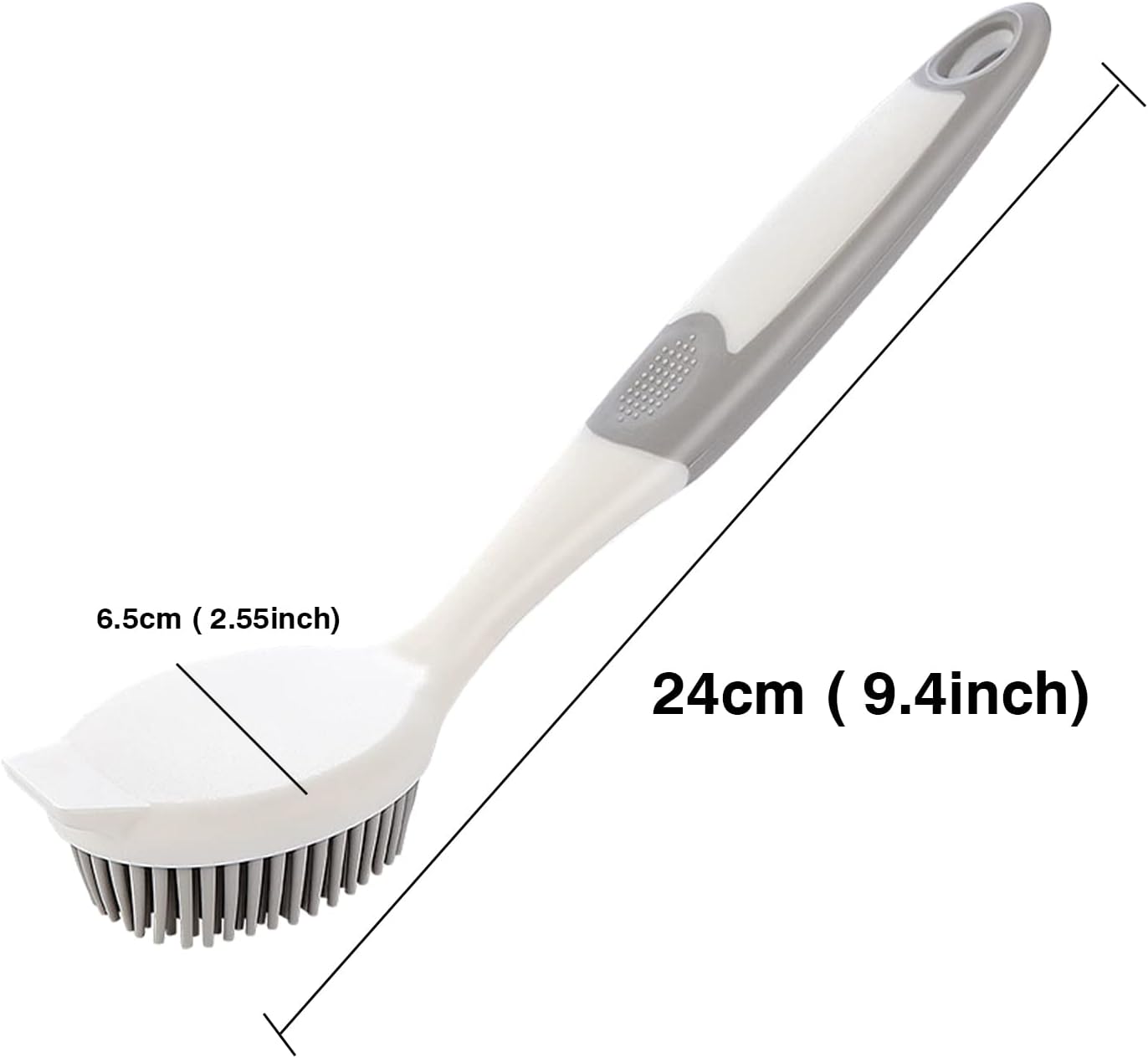 AMORBASE Dish Scrubber with Scraper Tip and Soft Bristles 1