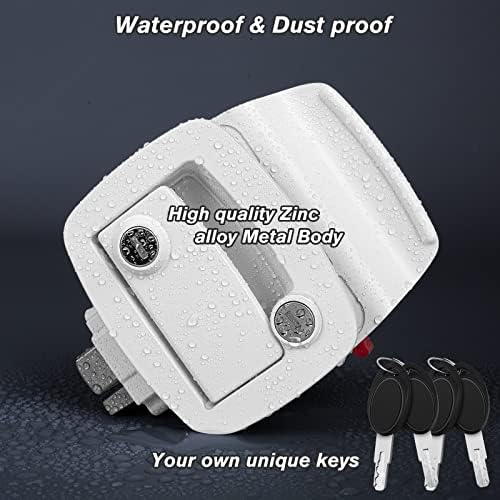 PAULINN RV Door Lock Replacement - 4 Keys Heavy Duty Zinc Alloy
