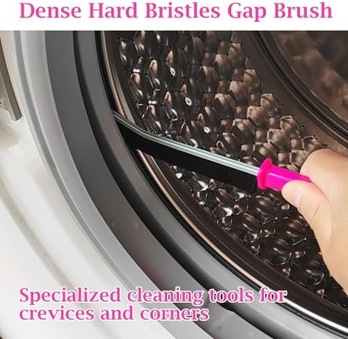 4 Pcs Hard Bristle Crevice Cleaning Brush Set in Pink