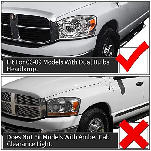 AUTOSAVER88 Headlight Assembly for Dodge Ram 1500 2500 3500 2006-2009