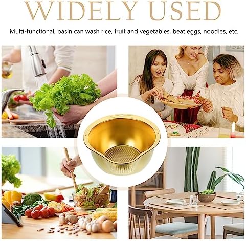 Kichvoe Multifunctional Stainless Steel Colander Bowl