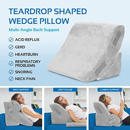 AllSett Health 4 PC Bed Wedge Pillow Set