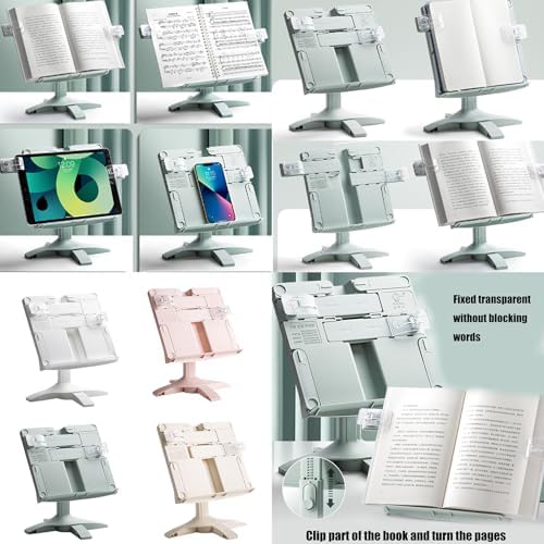 Folding Book Stand for Reading Textbook with Adjustable Height and Angles 1