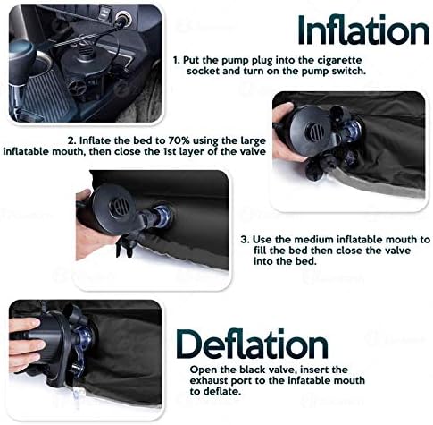 Onirii Inflatable Car Air Mattress with Pump and Accessories