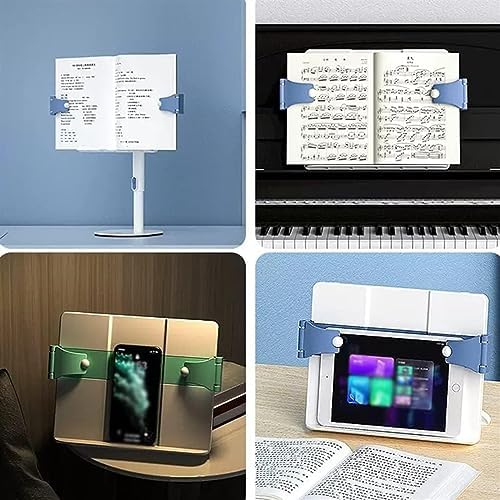 Adjustable Book Stand with Page Clips - Blue or Pink