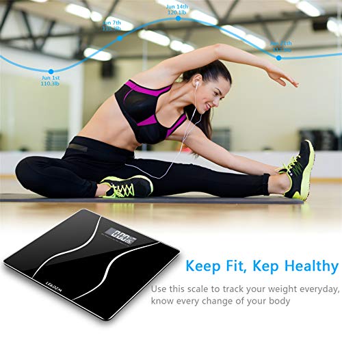 LEADZM 180Kg Slim Waist Digital Scale Black