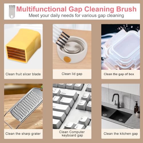Dokpod 3 Pcs Cup Slicer with Gap Cleaning Brushes Set