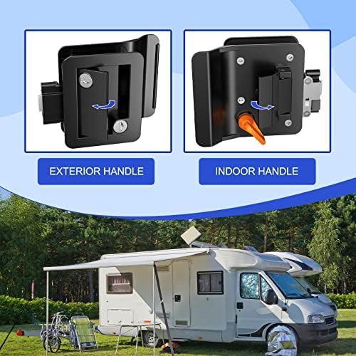 Ristow RV Entry Door Lock RL001 Black Key Lock