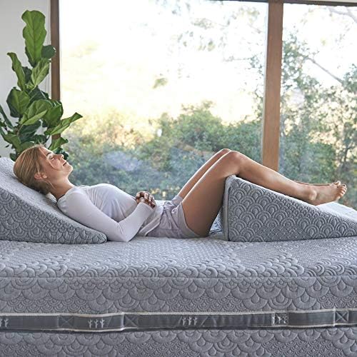 Brentwood Home Crystal Cove Wedge Pillow - Cooling Activated Charcoal Memory Foam