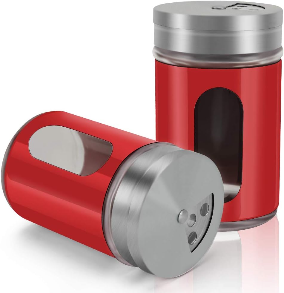 Accmor 2pcs Salt and Pepper Shakers in Red